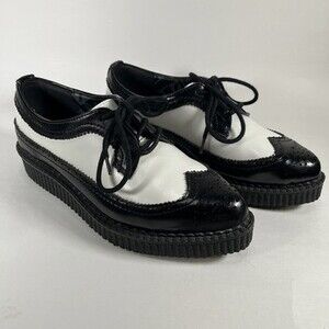 TUK Wing Tip Creepers 3-Eye Pointed Low Wingtip Brogue Women’s 6 / Men 4